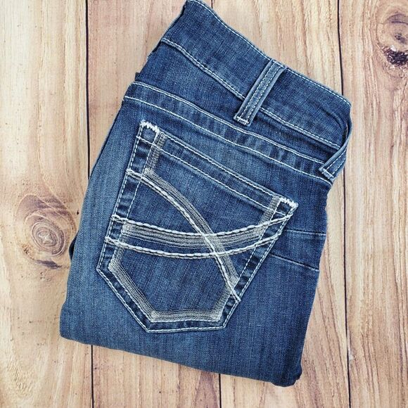 Ariat Denim - Ariat Jeans Womens 32s REAL Dresden Mid Rise Stretch Ivy Stackable Straight Leg